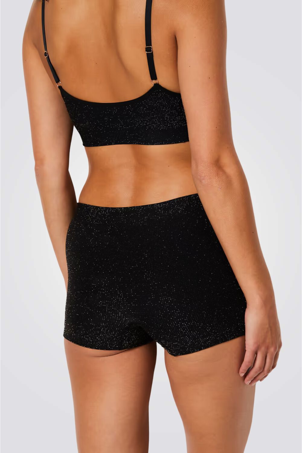 תחתוני בוקסר AMANDE SHINY בצבע שחור