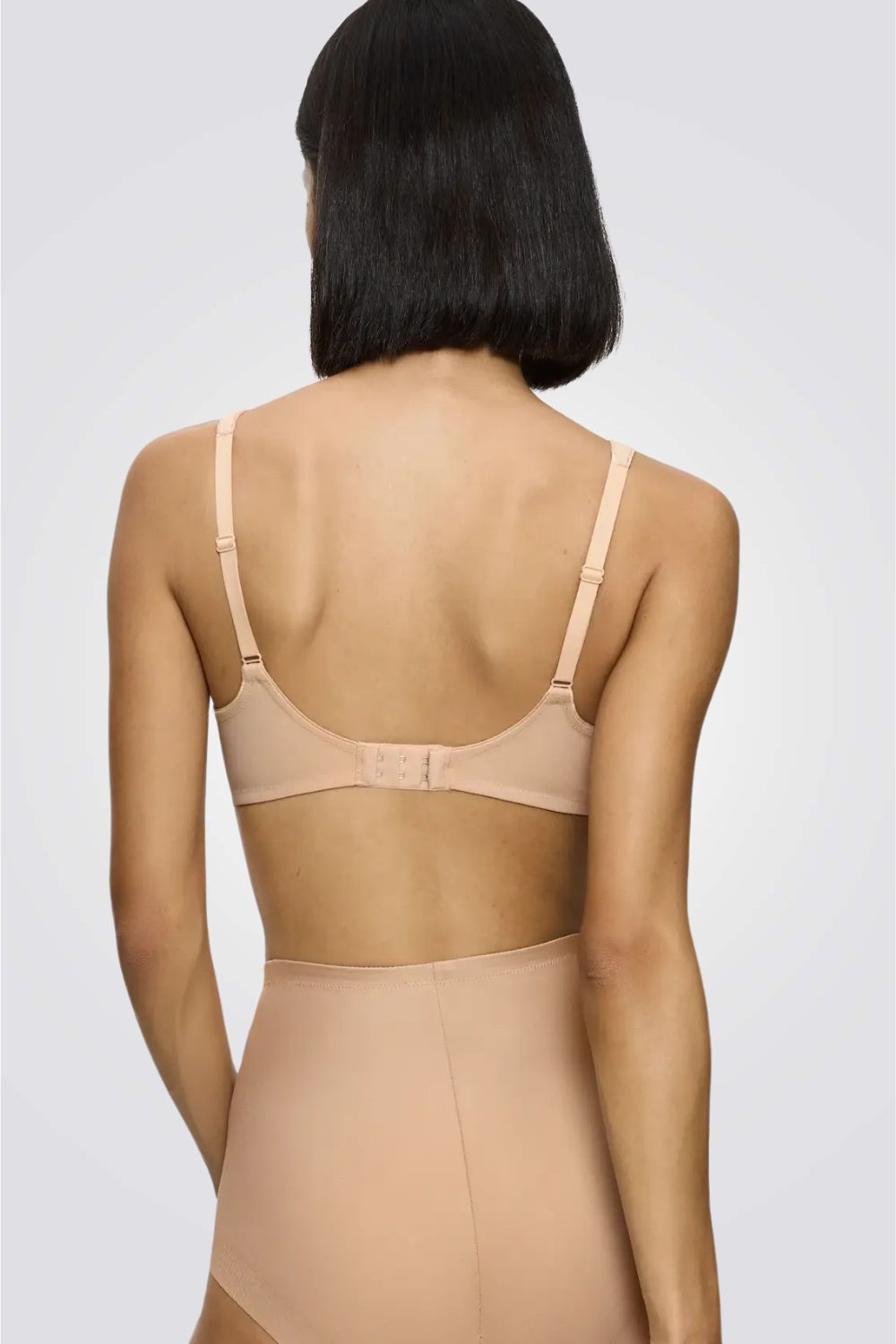 חזייה מרופדת למידות גדולות Modern lace + Cotton צבע גוף