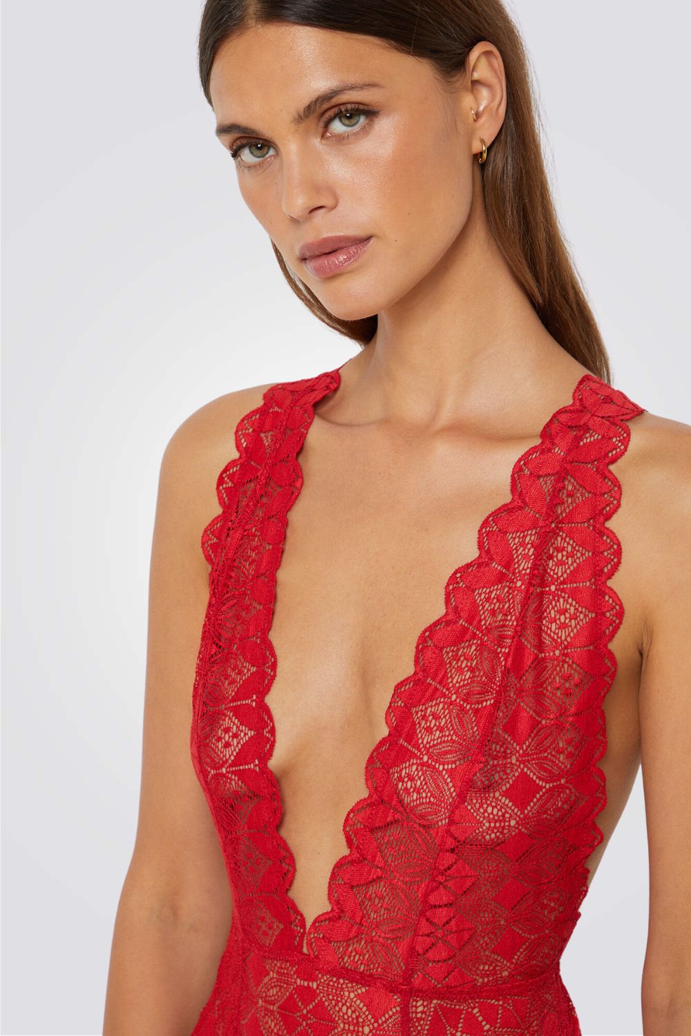 בגד גוף SKY מתחרה אדומה