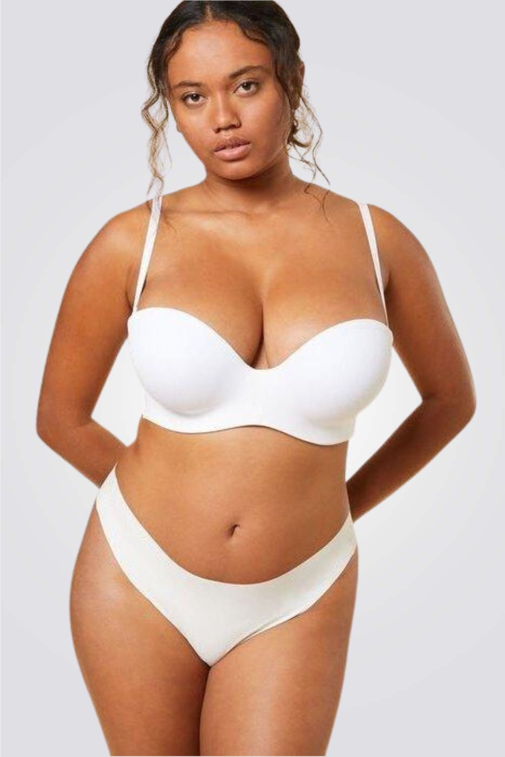 חזיית סטרפלס מיקרופייבר PURE FIT לבן