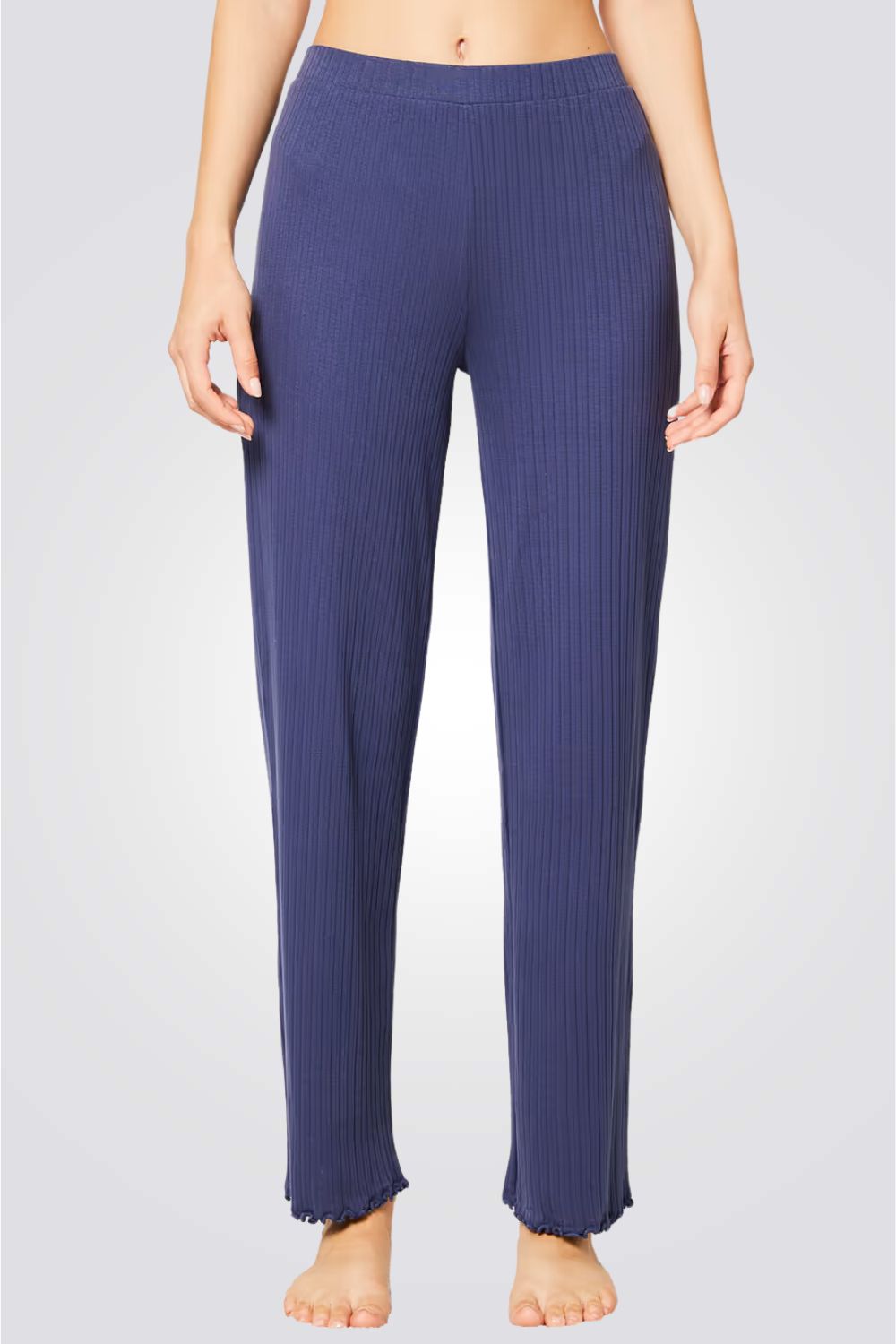 מכנסי פיג'מה ארוכים LUCILE  צבע נייבי