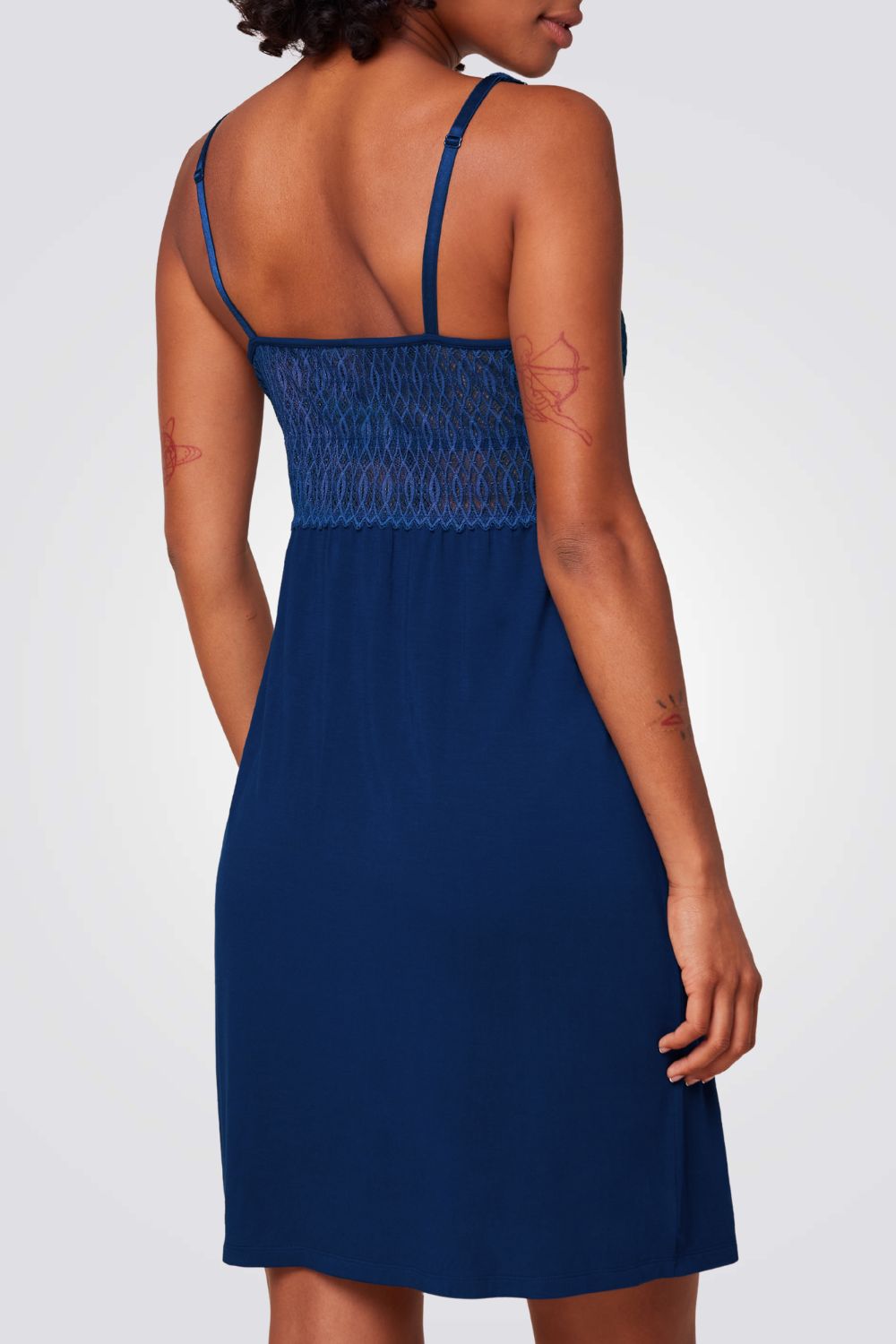 כותונת לילה Aura Spotlight NDK 03 X בצבע כחול נייבי