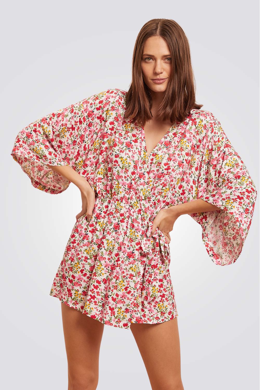 חלוק סאטן PRIMULA פרחוני