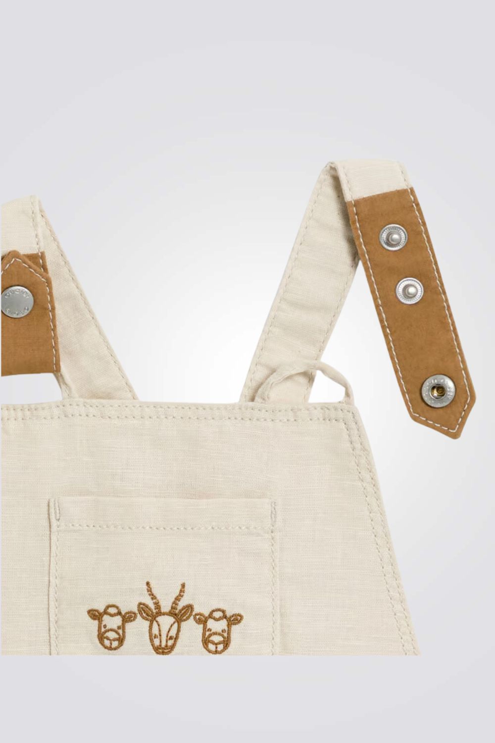 אוברול באפקט בצבע בז' לתינוקות