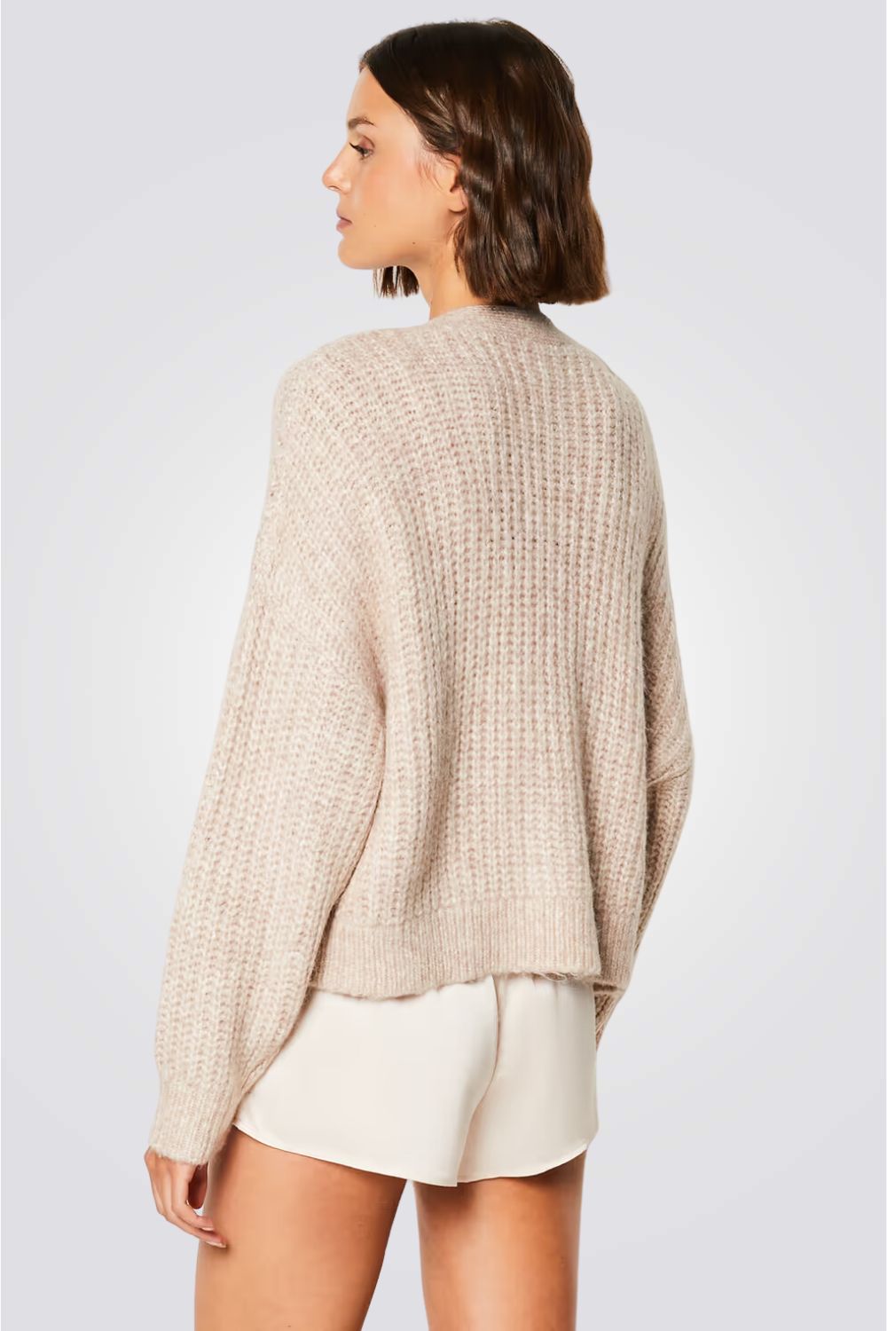 קרדיגן סרוג MIREA בצבע חום