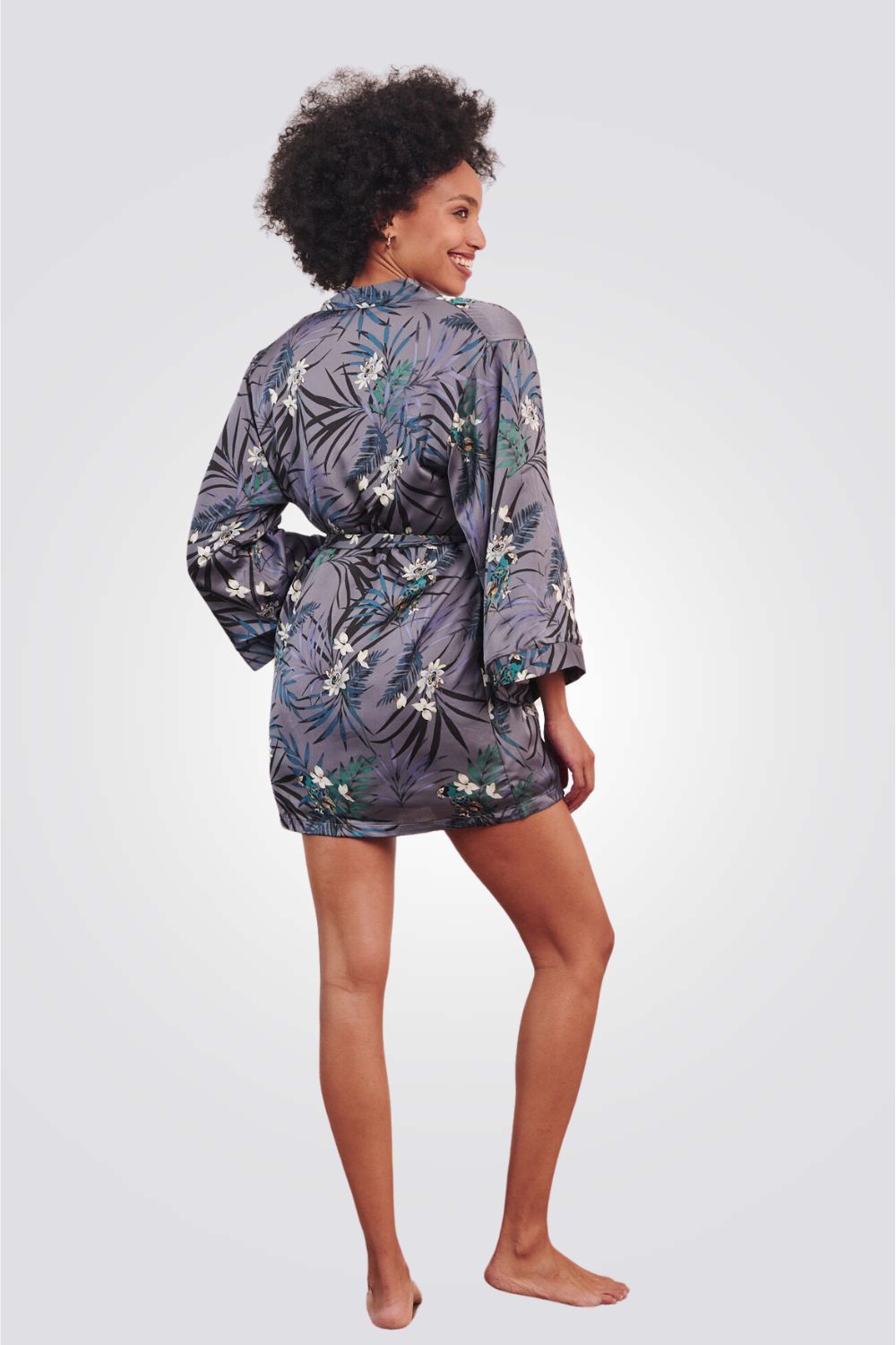 חלוק סאטן BIMBA בצבע סגול