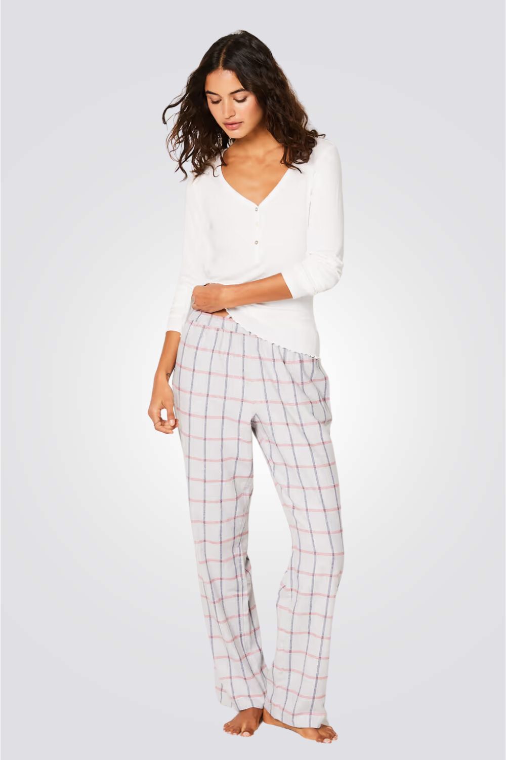 מכנסי פיג'מה ארוכים GERARD  בעיצוב משובץ