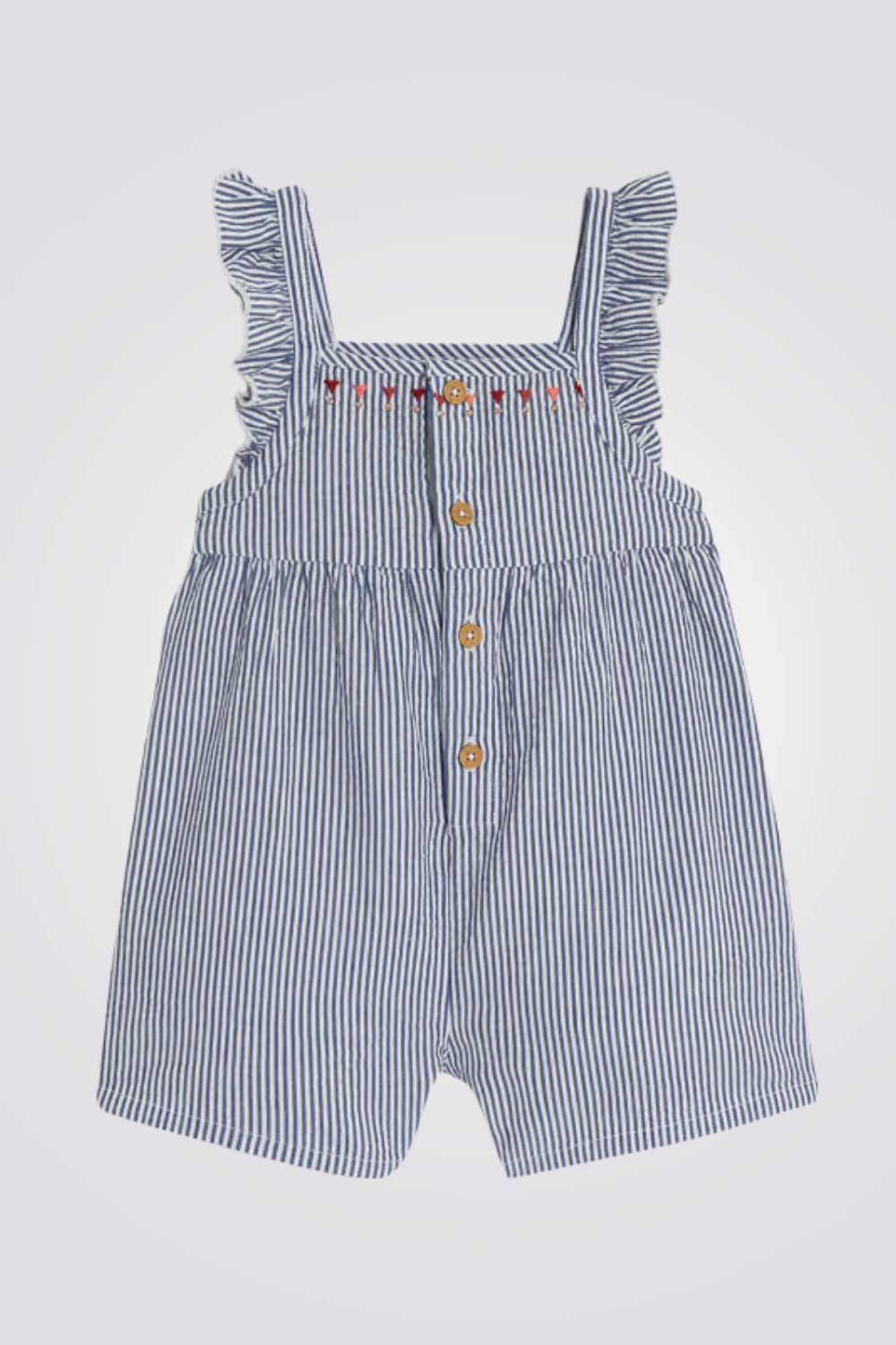 אוברול לתינוקות בצבע כחול ללא שרוולים