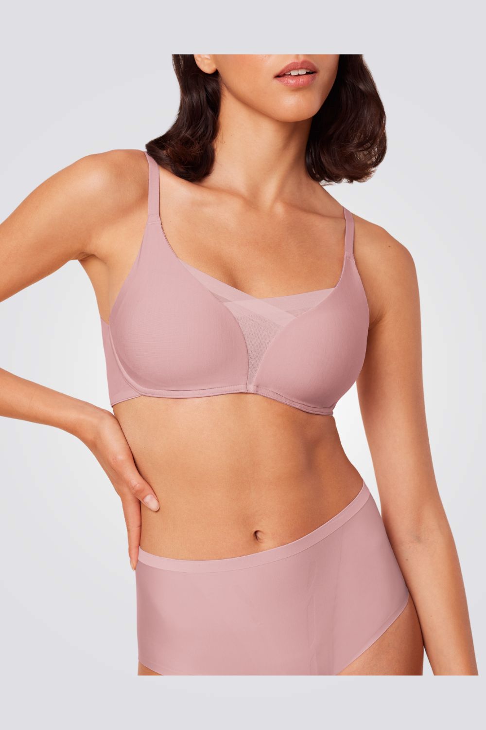 גוזייה מרופדת Shape Smart בצבע ורוד בהיר