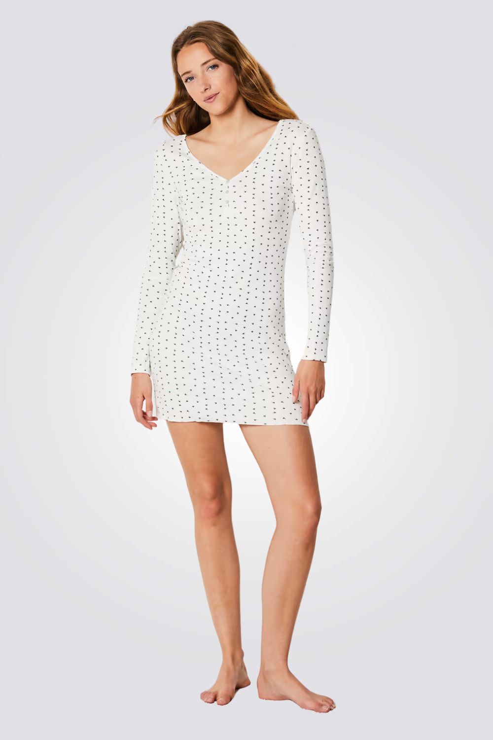 כותונת לילה WILDY עם הדפסים קטנים