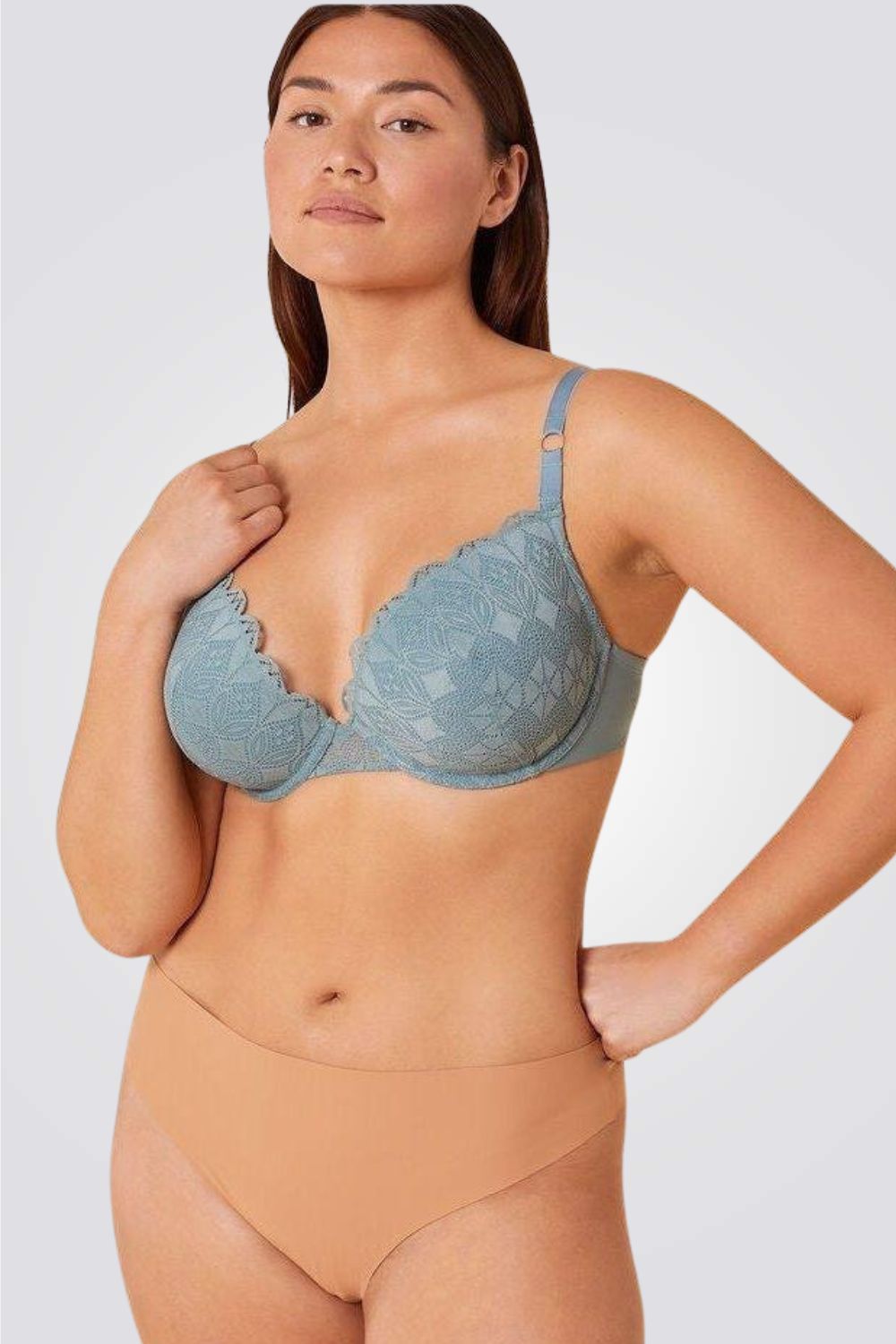 חזיית תחרה בריפוד קל SKY טורקיז