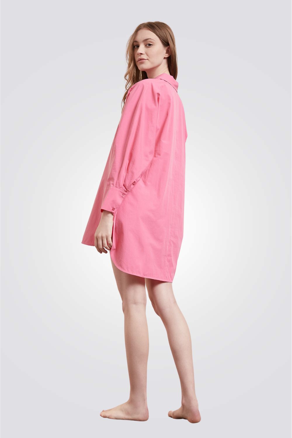 כותונת לילה מכופתרת FINN בצבע ורוד