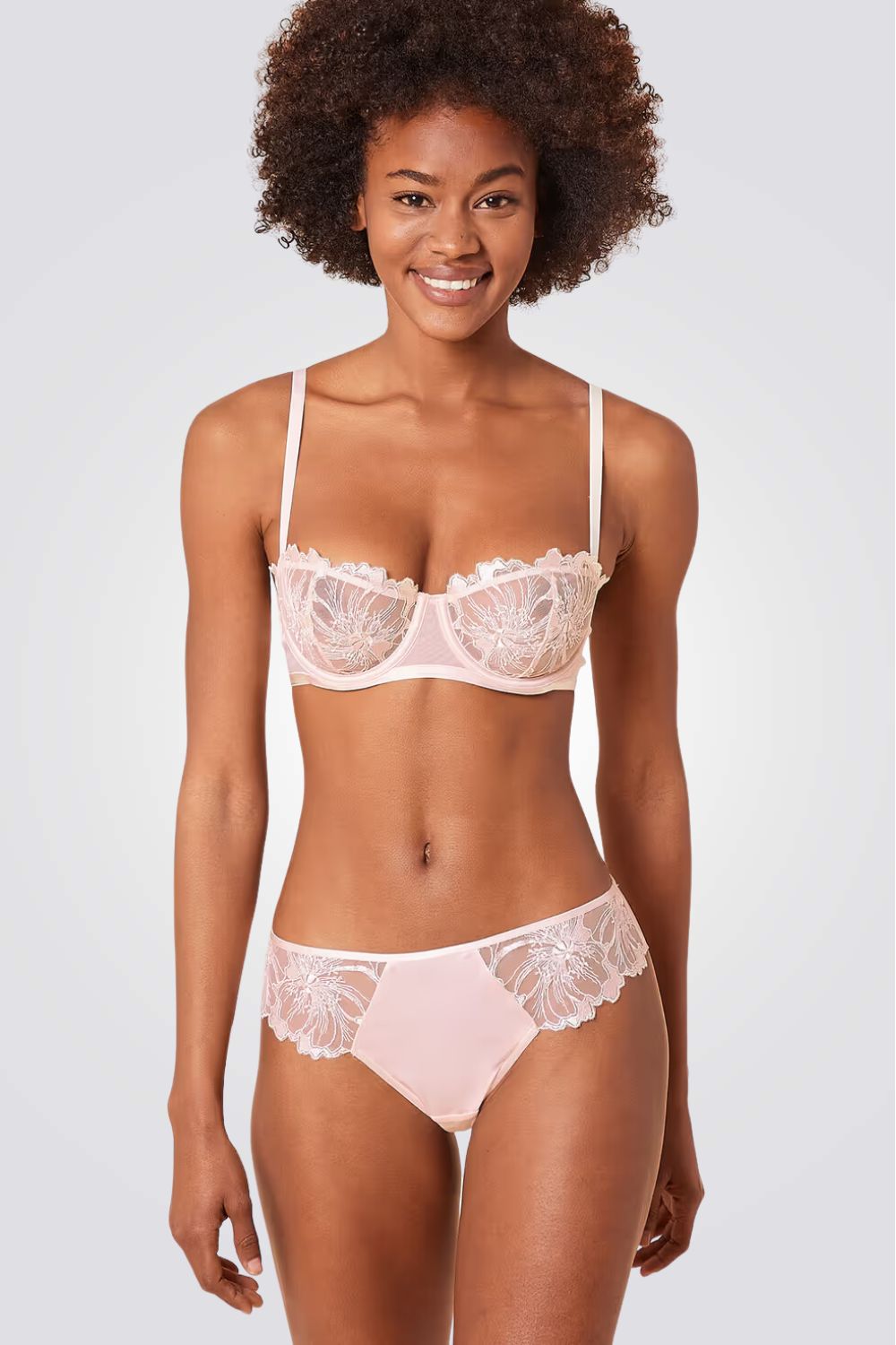 תחתוני היפסטר AMARYLLIS תחרה ורודה