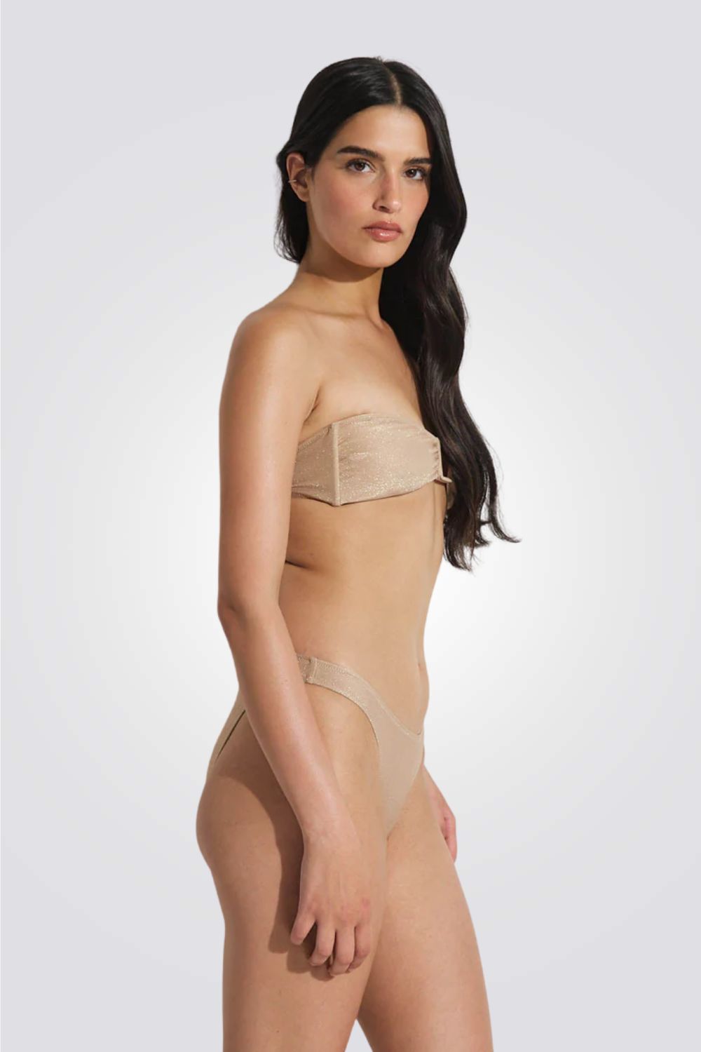 חזיית בקיני lurex מוזהבת