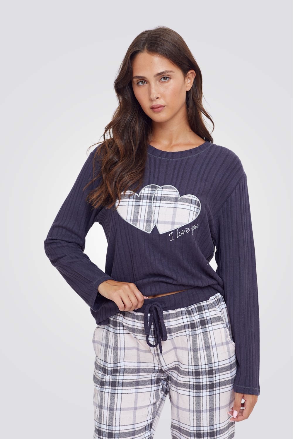 פיג'מת ריב משבצות