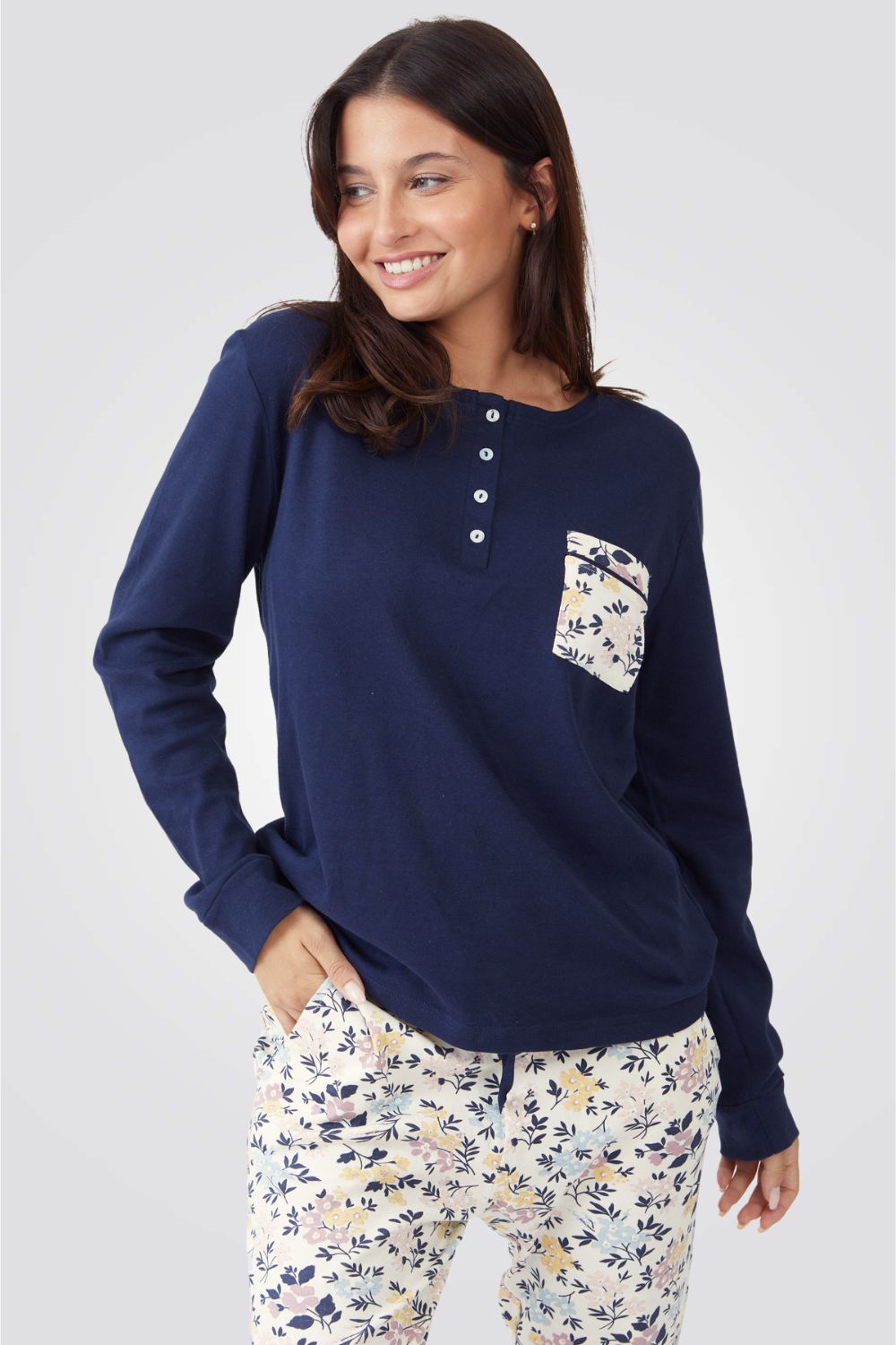 סט פיג'מת אינטרלוק כותנה