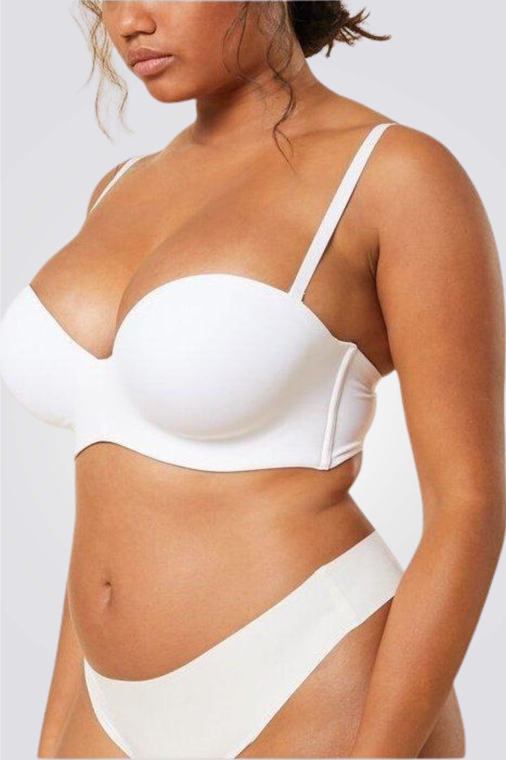 חזיית סטרפלס מיקרופייבר PURE FIT לבן