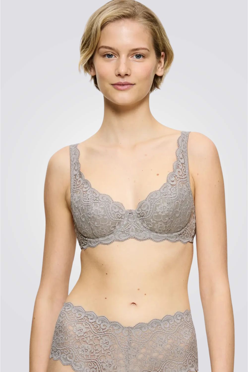 חזיית תחרה מרופדת AMOURETTE WHP בצבע אפור