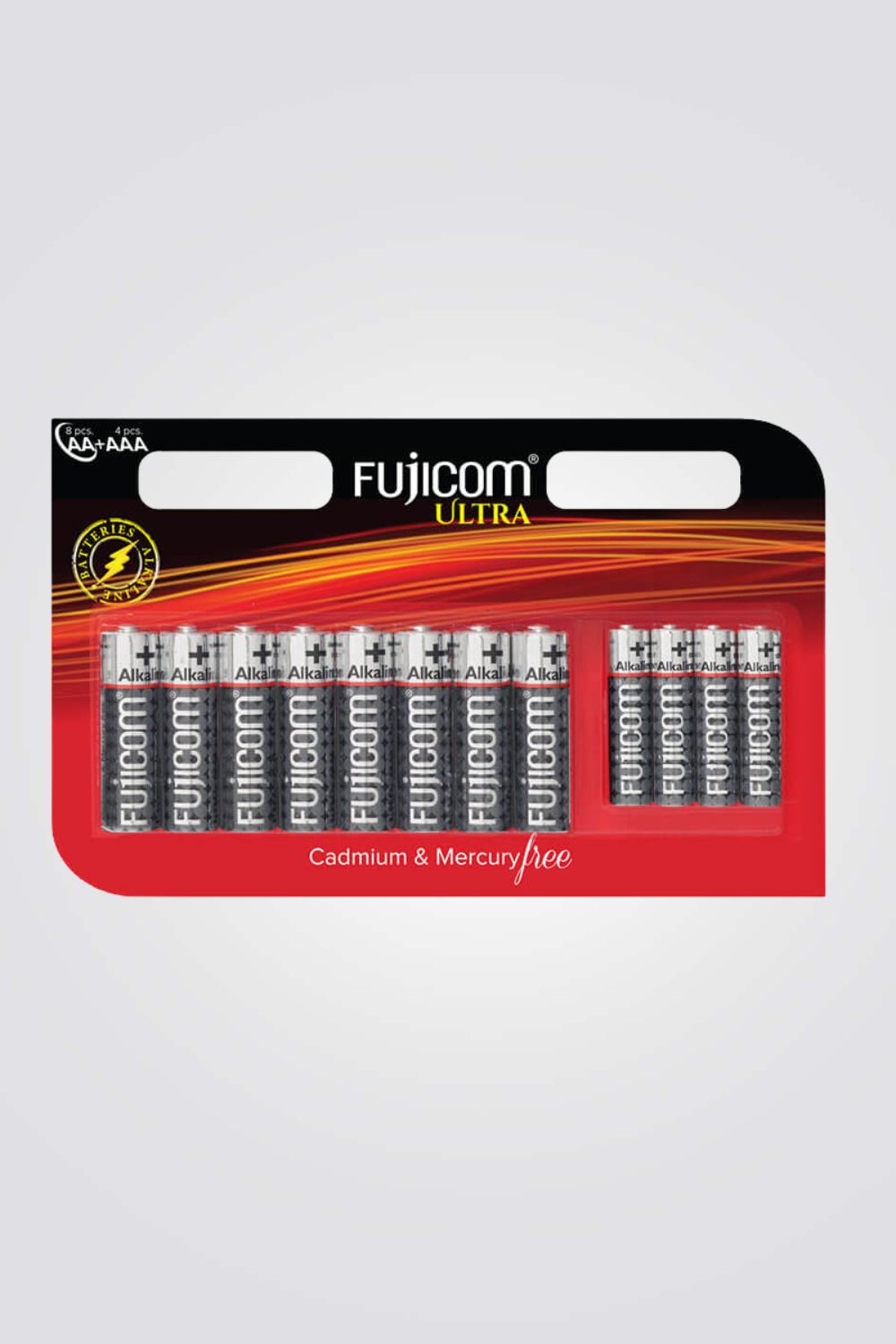 מארז 8 סוללות AA + 4 סוללות AAA מבית Fujicom