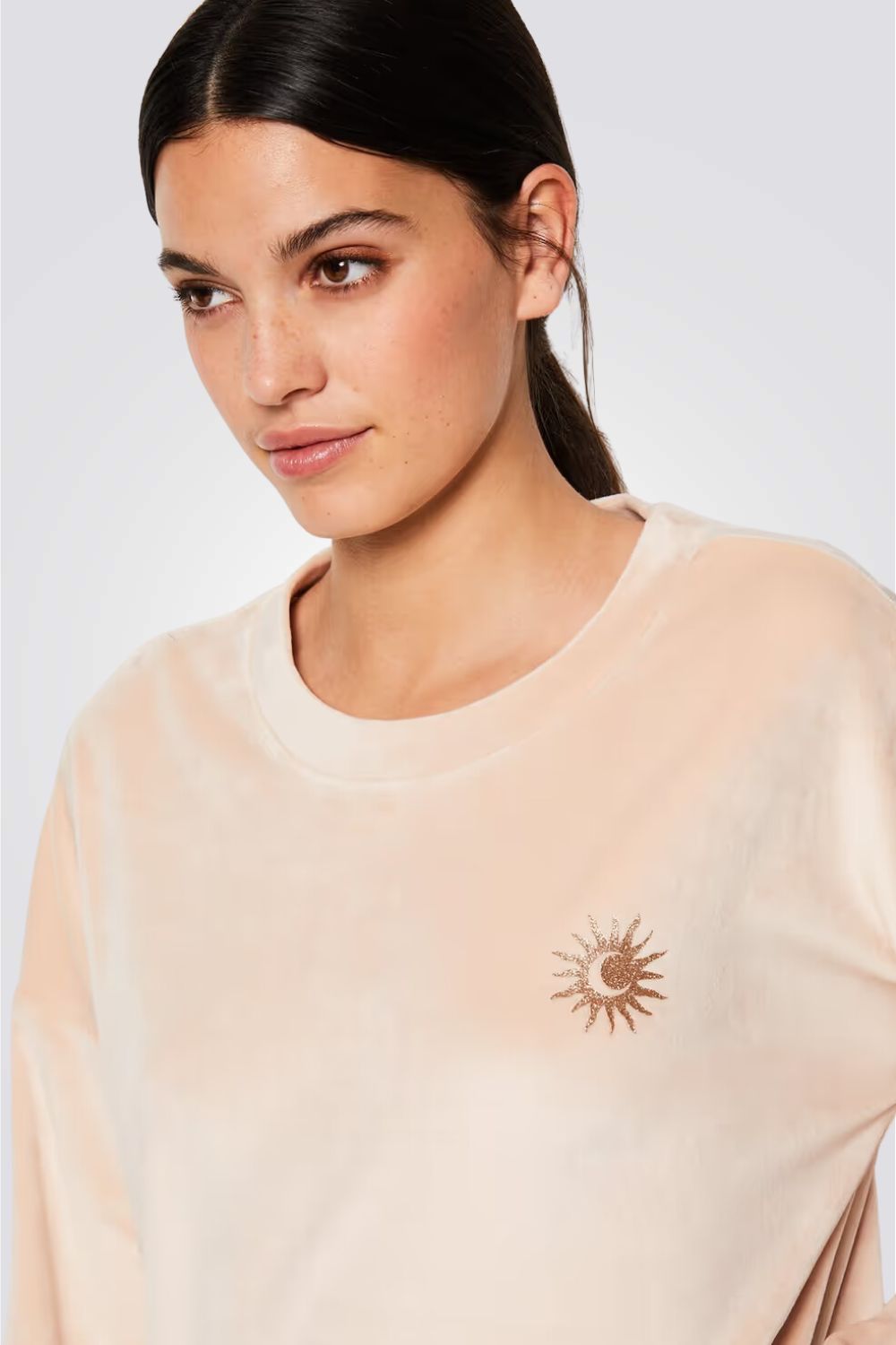 סווטשירט פיג'מה MAYLIE  בצבע בז'