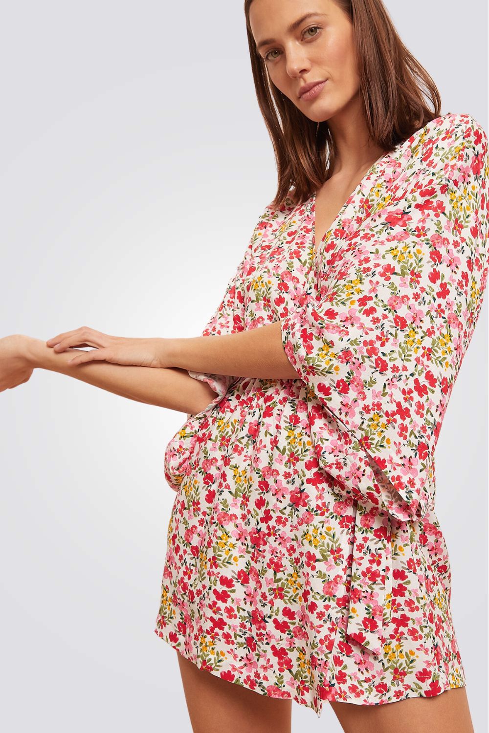 חלוק סאטן PRIMULA פרחוני