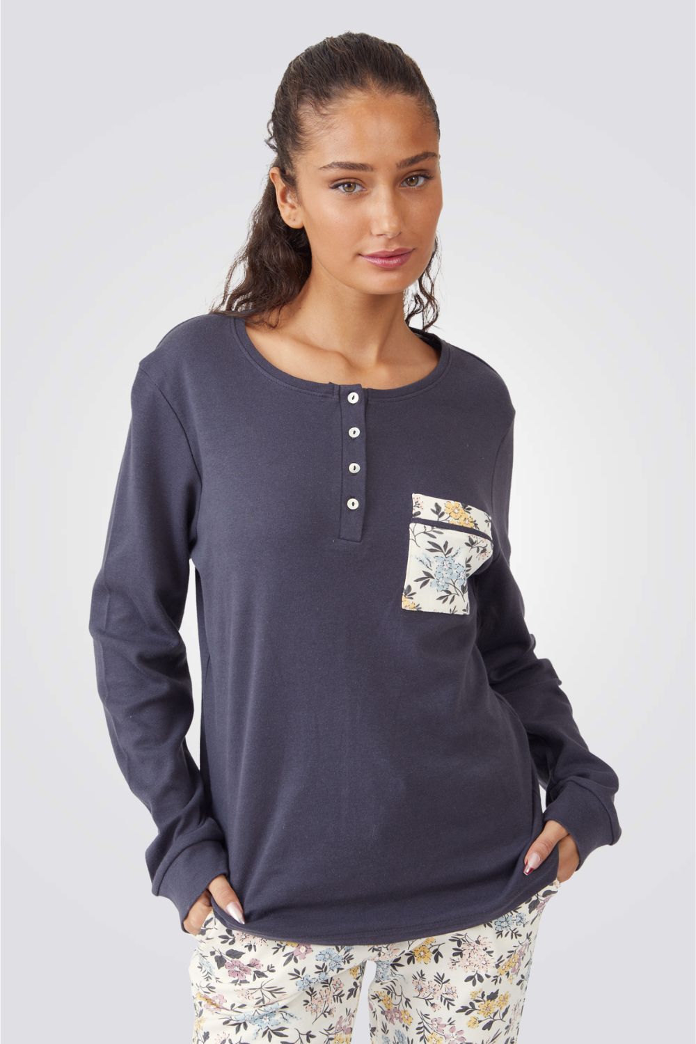 סט פיג'מת אינטרלוק כותנה