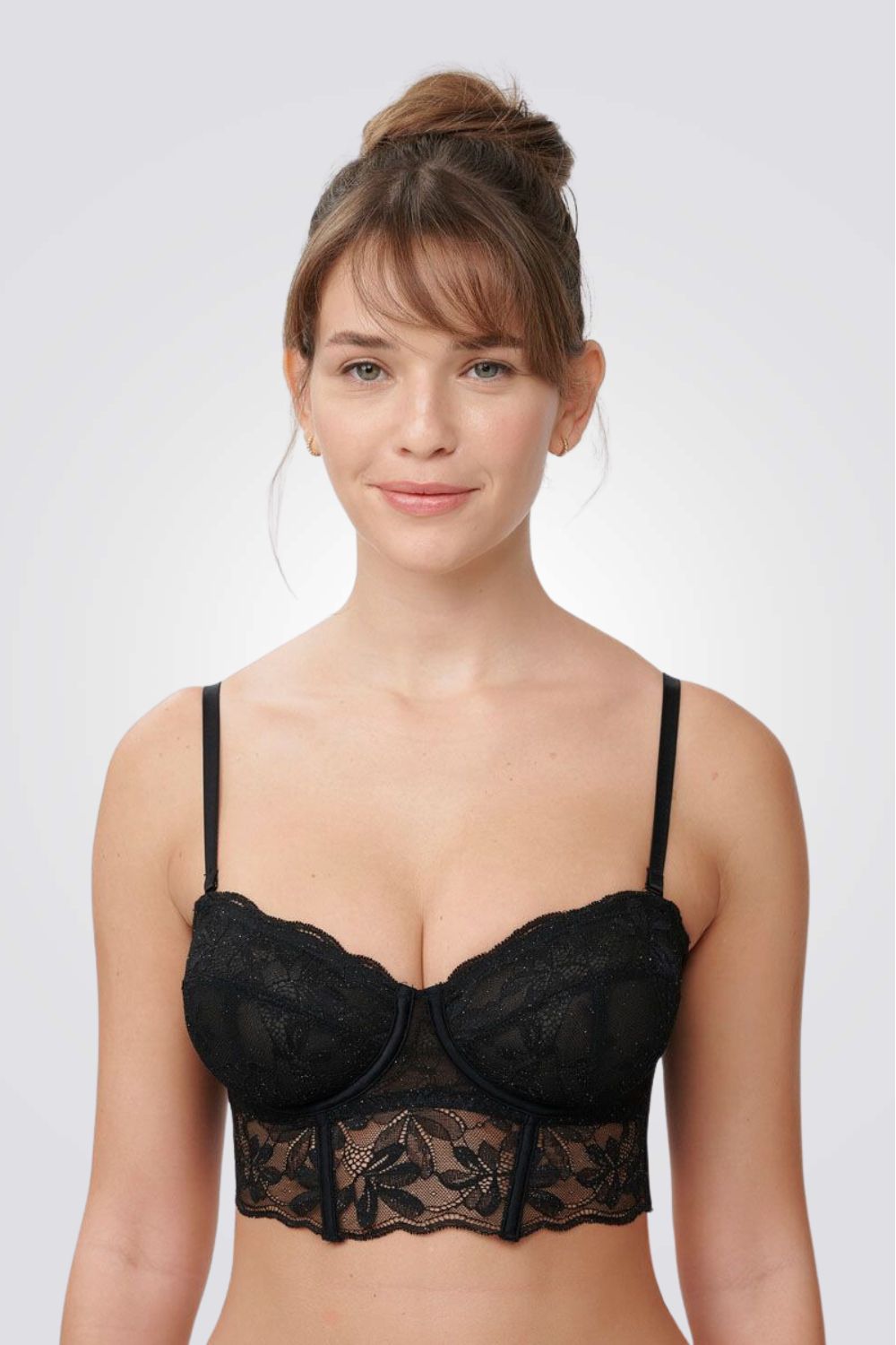 מחוך תחרה נוצץ עם ברזלים