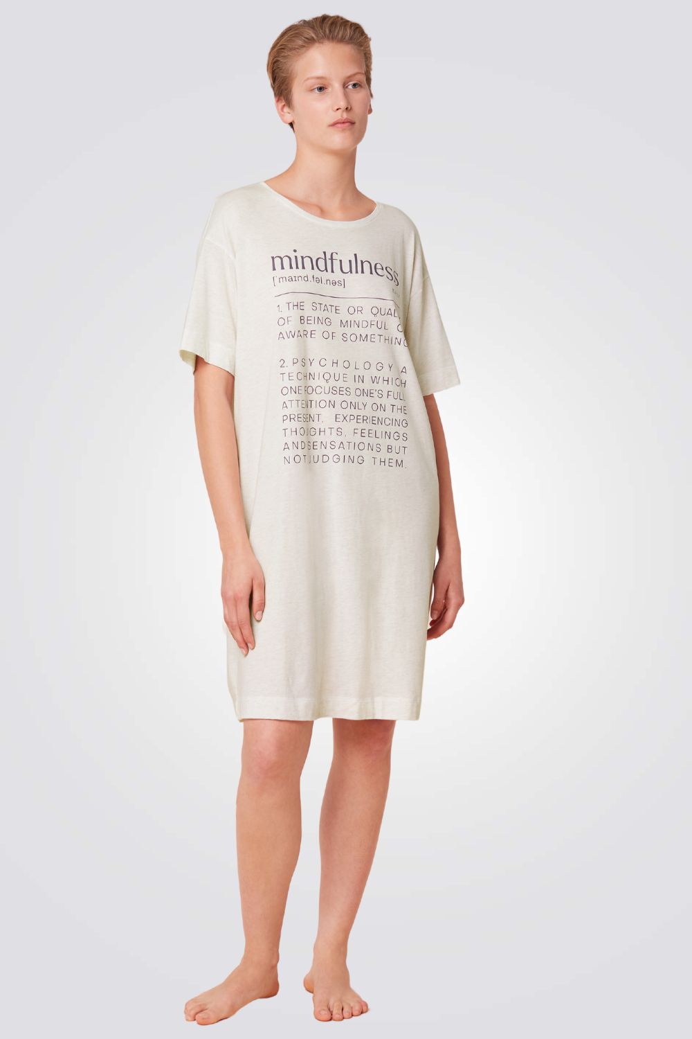 כותונת לילה Nightdresses NDK SSL 10 CO MD בצבע שמנת