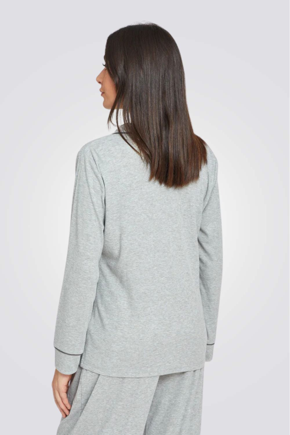 פיג'מת ריב מכופתרת