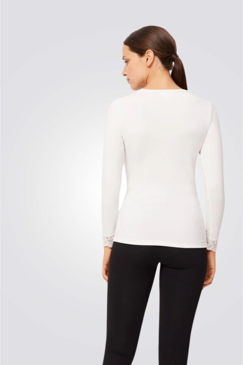 גופיה עם תחרה שרוול ארוך תרמי