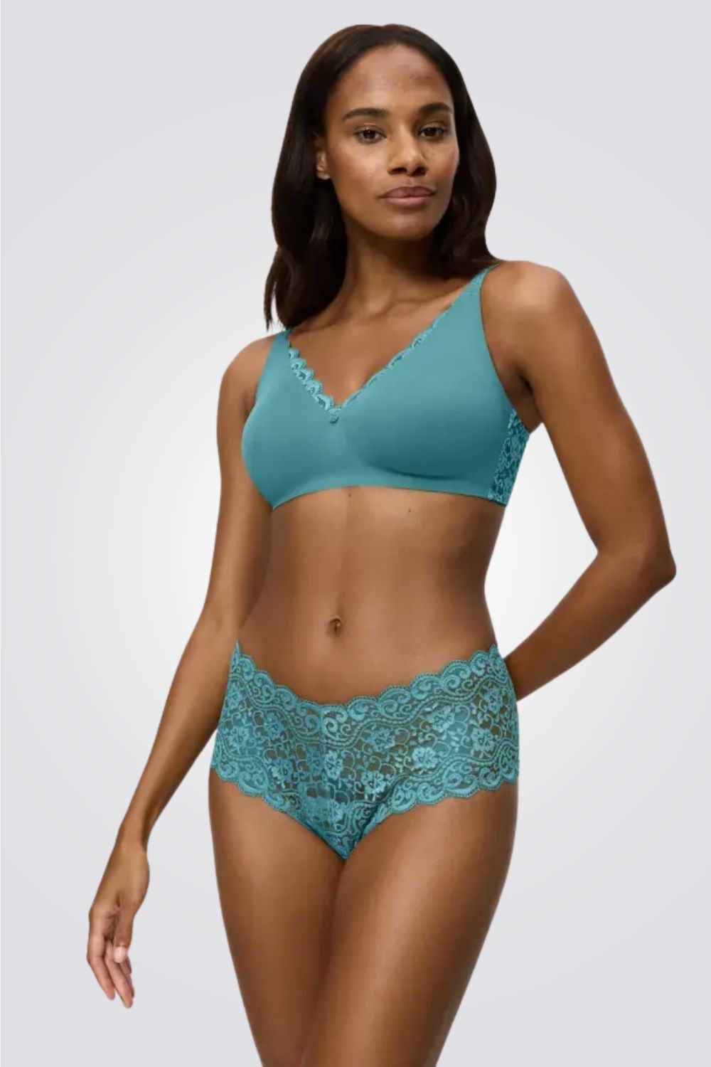 תחתוני מקסי תחרה Amourette Maxi טורקיז