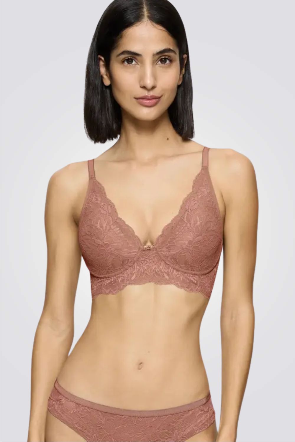 חזיית תחרה Amourette Charm T N03 חום