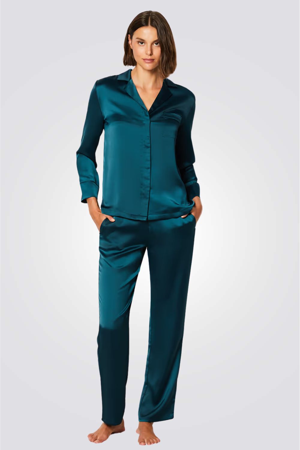 מכנסי פיג'מה ארוכים BALDA  מבד סאטן