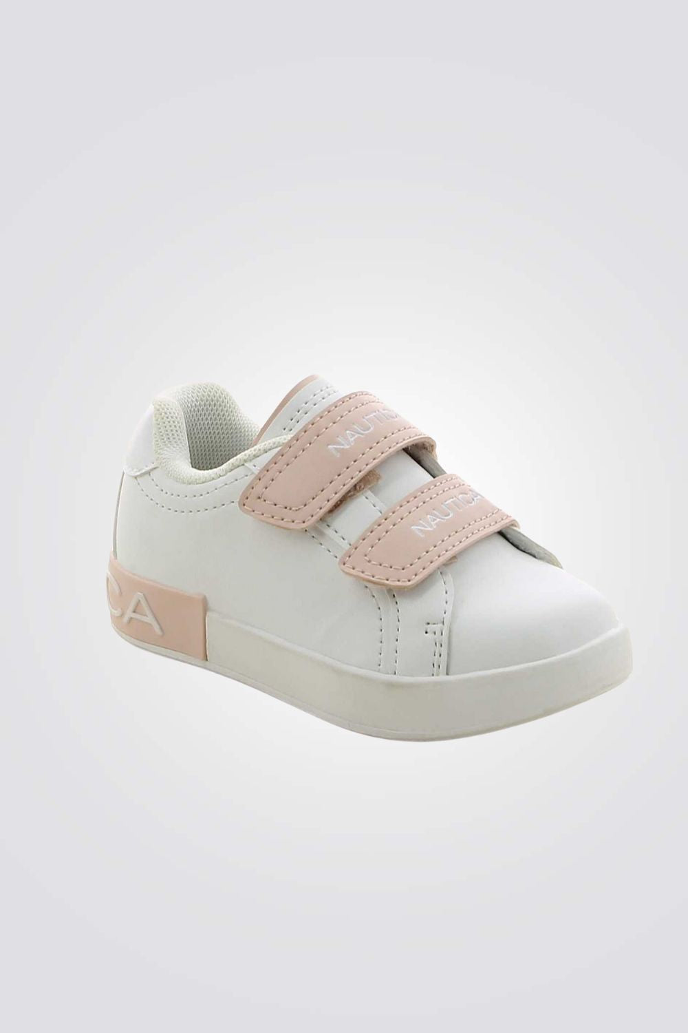 נעלי סניקרס לילדות בצבע ורוד ולבן