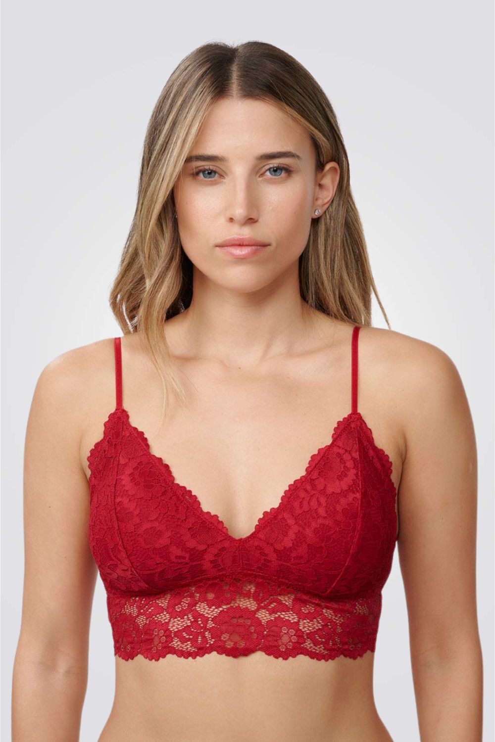 ברלט תחרה עם קאפ נשלף בצבע אדום