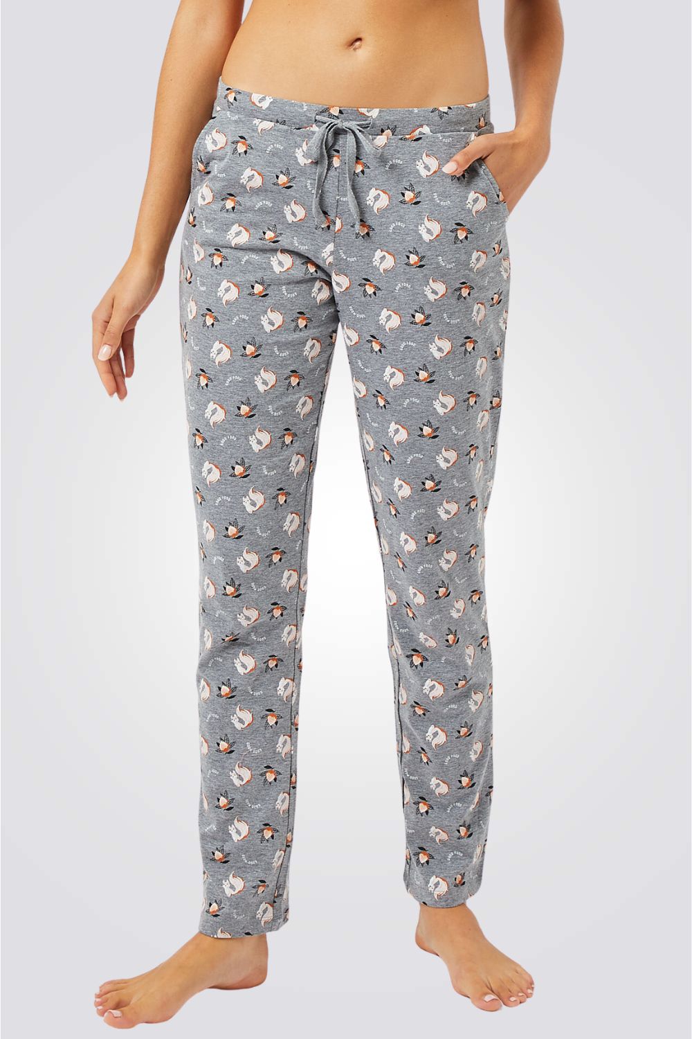 מכנסי פיג'מה אורכים NEIGE בצבע אפור