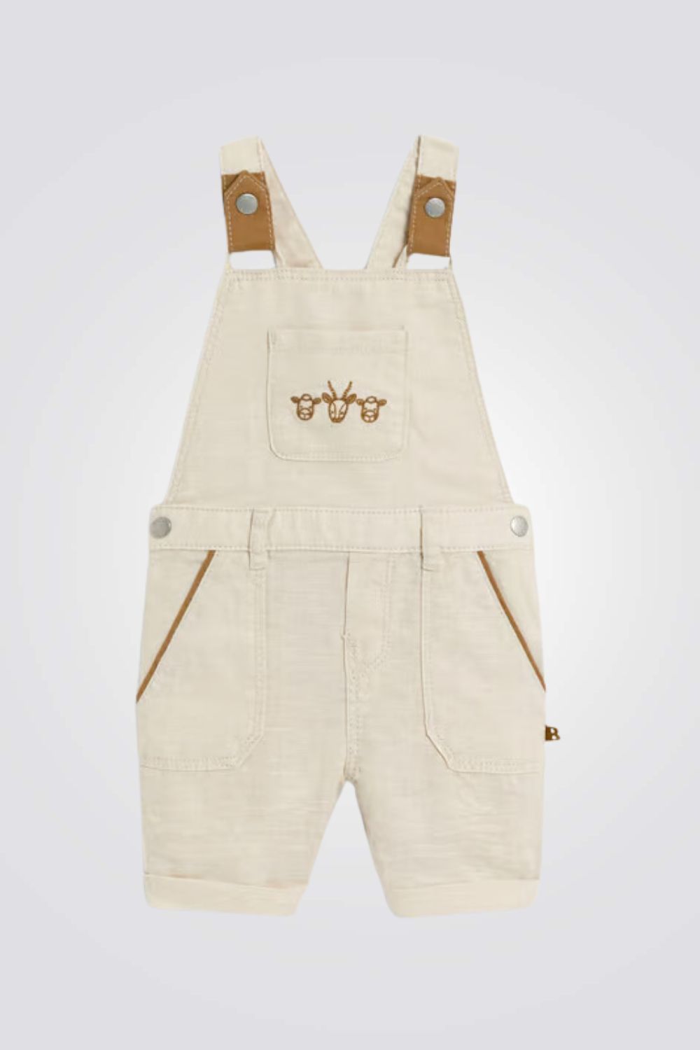 אוברול באפקט בצבע בז' לתינוקות