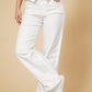 מכנס ג'ינס ישר בצבע לבן - 3