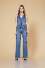 מכנס ג'ינס בוטקאט בצבע כחול