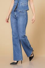 מכנס ג'ינס בוטקאט בצבע כחול