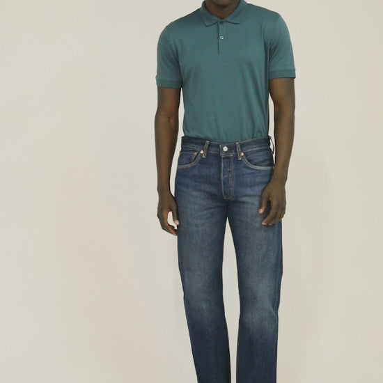 ג'ינס לגברים 501 OVER בצבע כחול כהה
