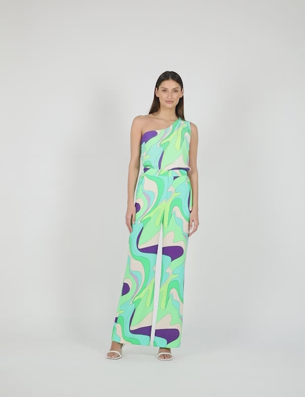 גופיה א- סימטרית בשילוב צבעים