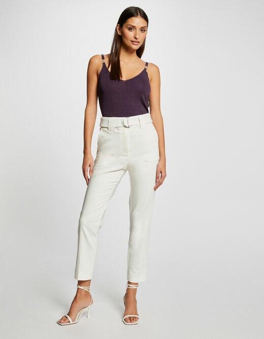 גופייה עם רצועות דקות בצבע שזיף - MASHBIR//365