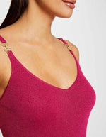 גופייה עם רצועות דקות בצבע ורוד - MASHBIR//365