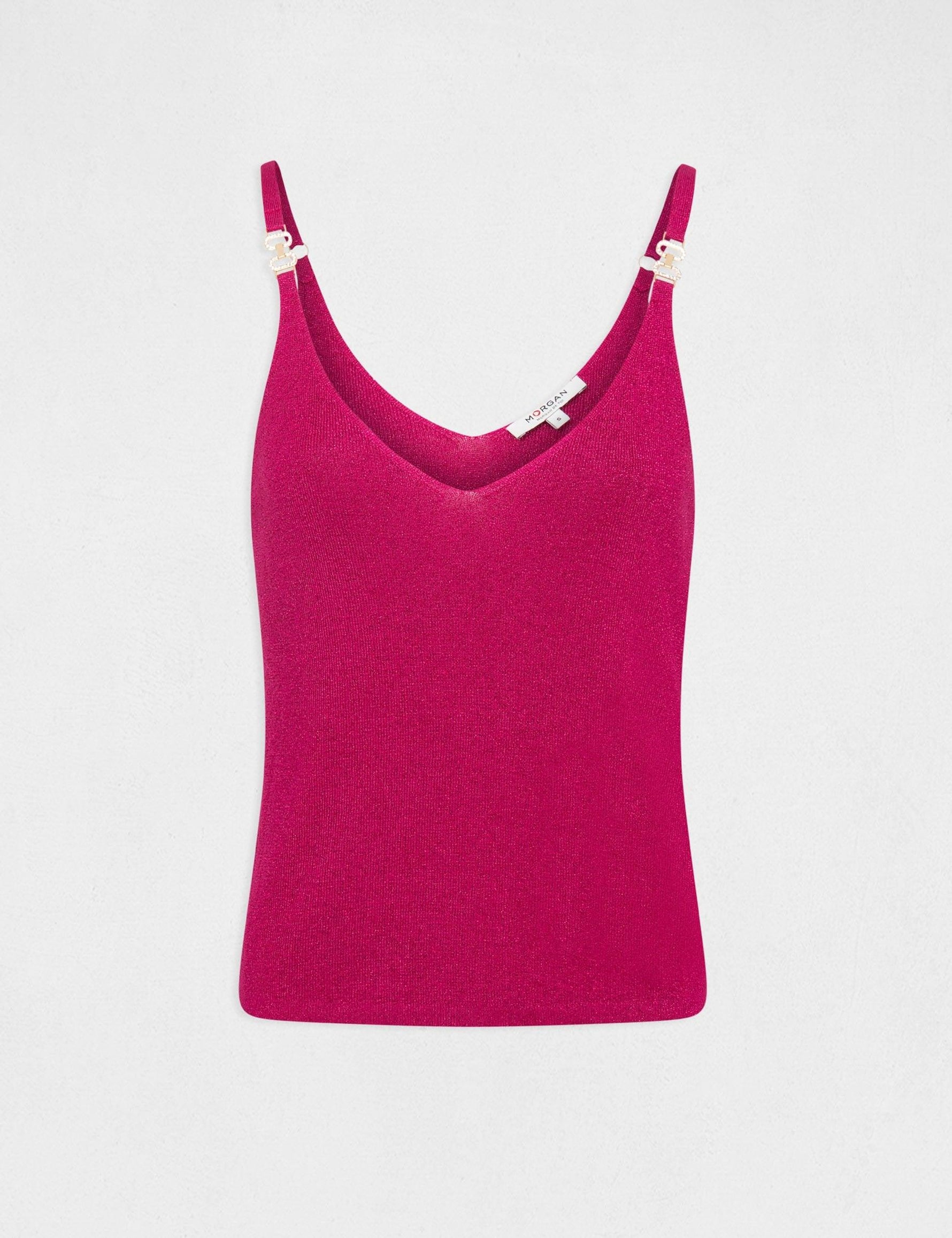 גופייה עם רצועות דקות בצבע ורוד - MASHBIR//365