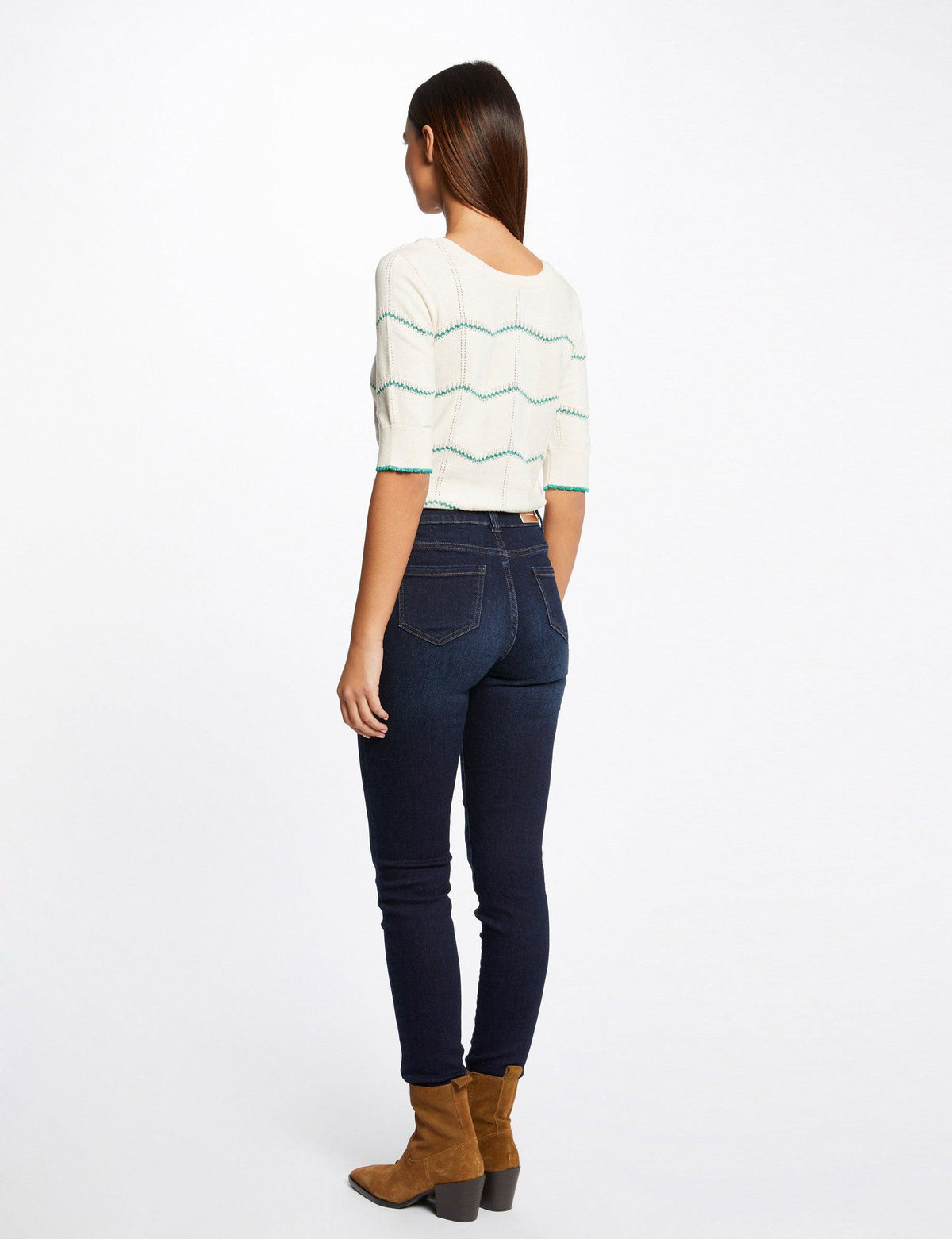 חולצת סריג לנשים בצבע אבן - MASHBIR//365