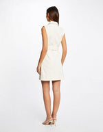 שמלת כפתורים בצבע אוף וויט - MASHBIR//365