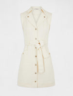 שמלת כפתורים בצבע אוף וויט - MASHBIR//365