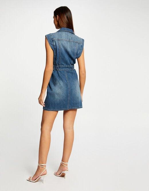 שמלת כפתורים בצבע ג'ינס - MASHBIR//365