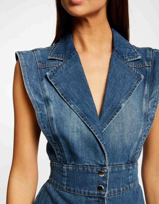 שמלת כפתורים בצבע ג'ינס - MASHBIR//365